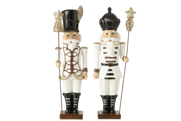 Casse-Noisette en Polyrésine – Lot de 2 Figurines 31 cm