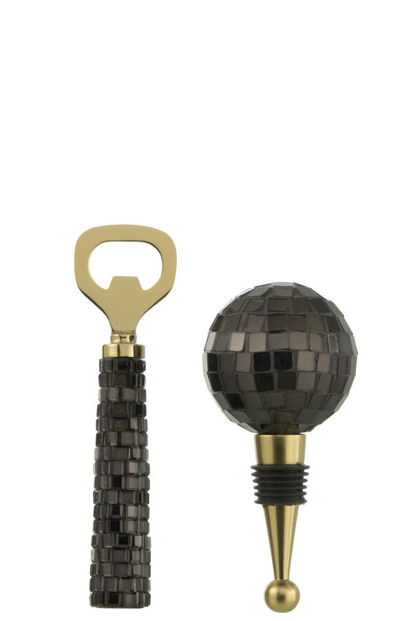 Set Ouvre-Bouteille & Bouchon Mosaïque – Bar Chic