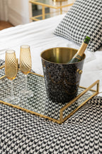 Seau à Glace Mosaïque en Acier Inoxydable Noir