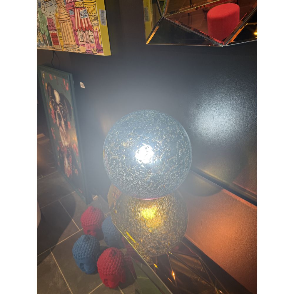 LAMPE BOULE BLEUE