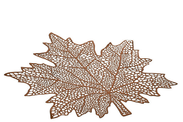 Set de Table Feuille en Plastique Marron – 43 x 43 cm