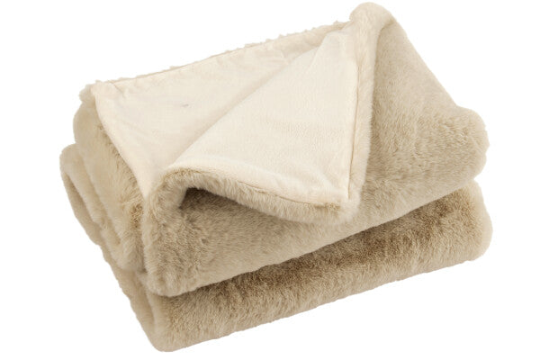 Plaid Cutie Beige en Peluche – 130 x 180 cm