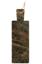 Plateau à Fromage Rectangle en Marbre Vert Kaki – Large