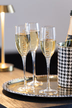 Flûte à Champagne Transparente & Dorée – 250 ml