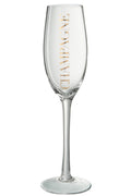Flûte à Champagne Transparente & Dorée – 250 ml